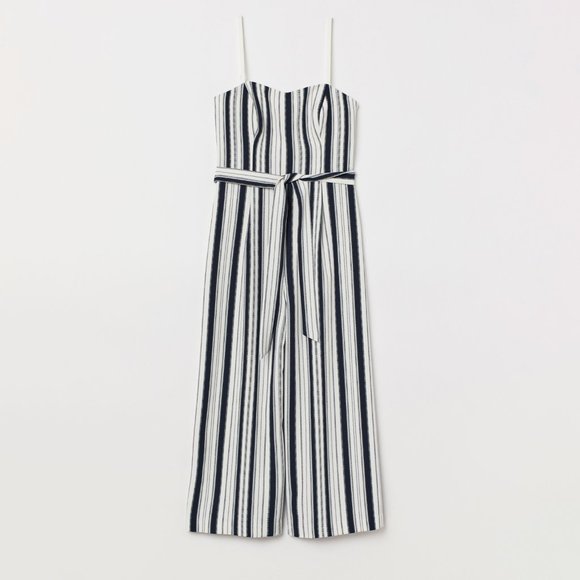 H&M Pants - H&M | Striped Wide Leg Jumpsuit (optional straps)
